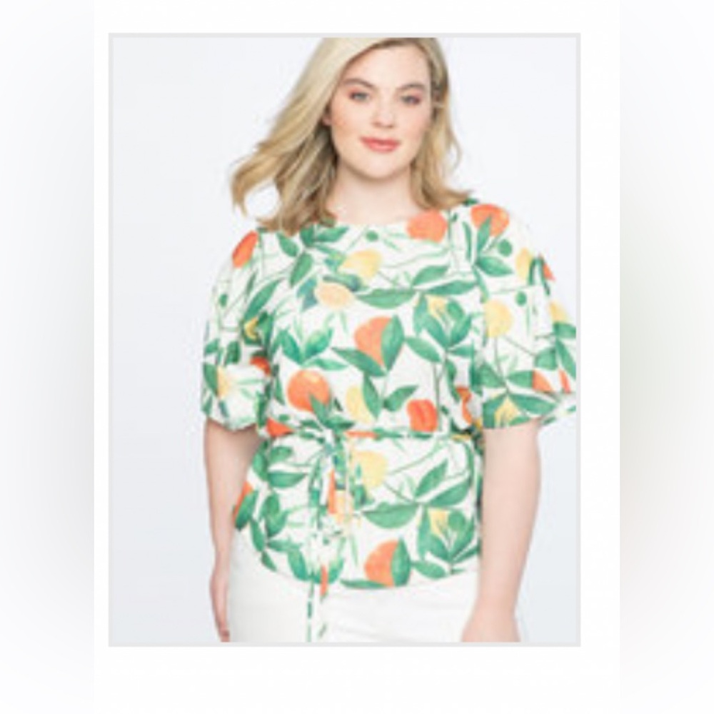 Eloquii | Citrus Print Blouse